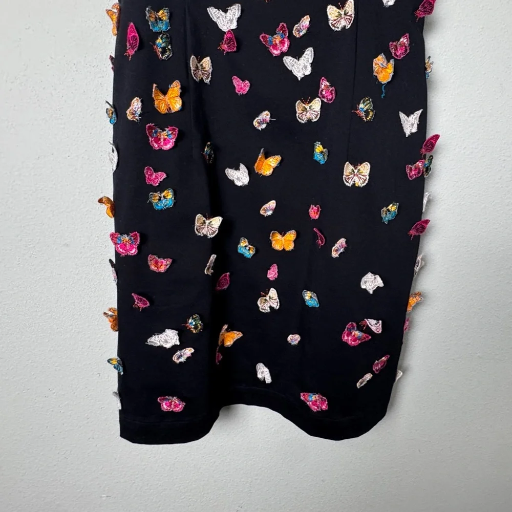 NWT Maeve by Anthropologie The Brynne 3D Spaghetti Strap Dress Black Butterfly 2 - Picture 7 of 15